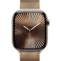 Apple Watch Series 10 LTE 46 мм (титановый корпус, золотистый/золотистый, миланская петля) Image #2