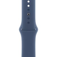 Apple Watch SE 2 44 мм (алюминиевый корпус, серебристый/синий деним, спортивный силиконовый ремешок M/L) Image #3