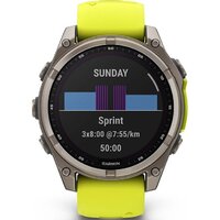 Garmin Fenix 8 Solar, Sapphire 47мм (титановый серый с желтым ремешком) Image #4