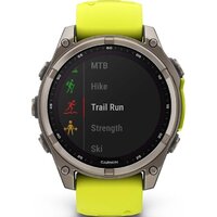 Garmin Fenix 8 Solar, Sapphire 47мм (титановый серый с желтым ремешком) Image #6