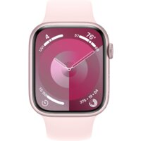 Apple Watch Series 9 45 мм (алюминиевый корпус, розовый/розовый, спортивный силиконовый ремешок S/M) Image #2
