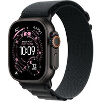 Apple Watch Ultra 3 LTE 49 мм (титановый корпус, черный/черный, текстильный ремешок размера S)