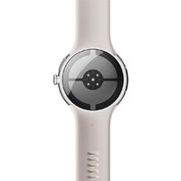Google Pixel Watch 4 45 мм (глянцевый серебристый/фарфор, спортивный силиконовый ремешок) Image #6