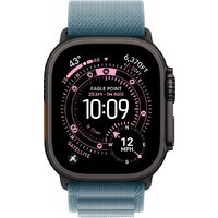 Apple Watch Ultra 3 LTE 49 мм (титановый корпус, черный/голубой, текстильный ремешок размера S) Image #2