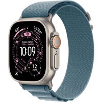 Apple Watch Ultra 3 LTE 49 мм (титановый корпус, природный/голубой, текстильный ремешок размера L)